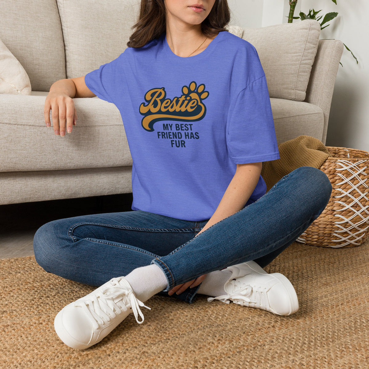 Bestie, My Best Friend Has Fur –  Supersoft Unisex T-Shirt