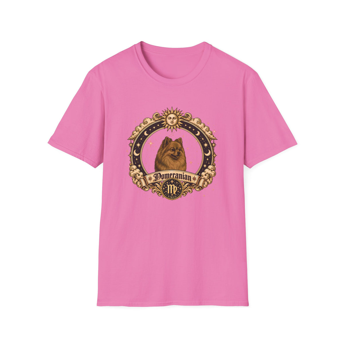 Zodiac Virgo Pomeranian - Dog Horoscope Star Sign - Supersoft Unisex Funny T-shirt