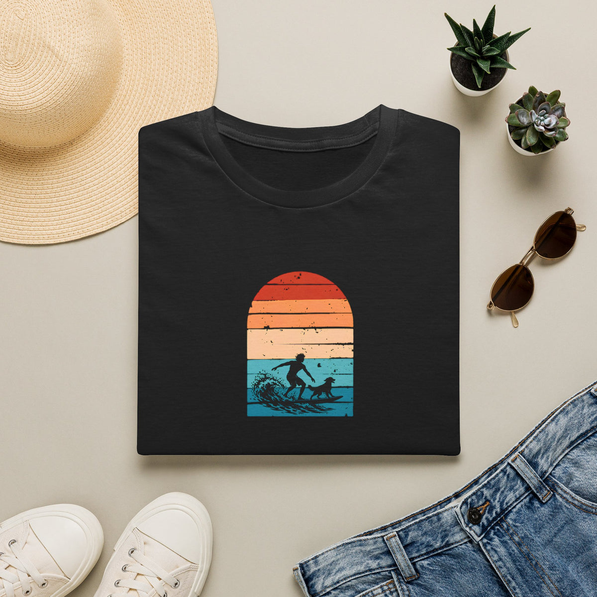 Surf’s Up...Dog On Board –  Supersoft Unisex T-Shirt