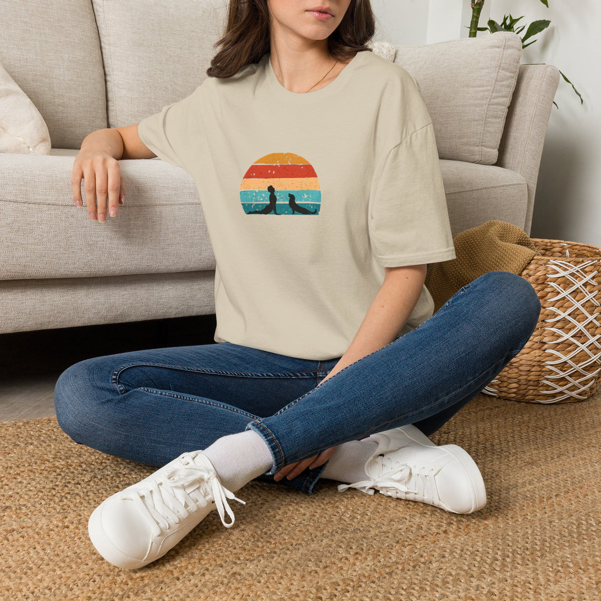 Downward Dog...With My Dog –  Supersoft Unisex T-Shirt