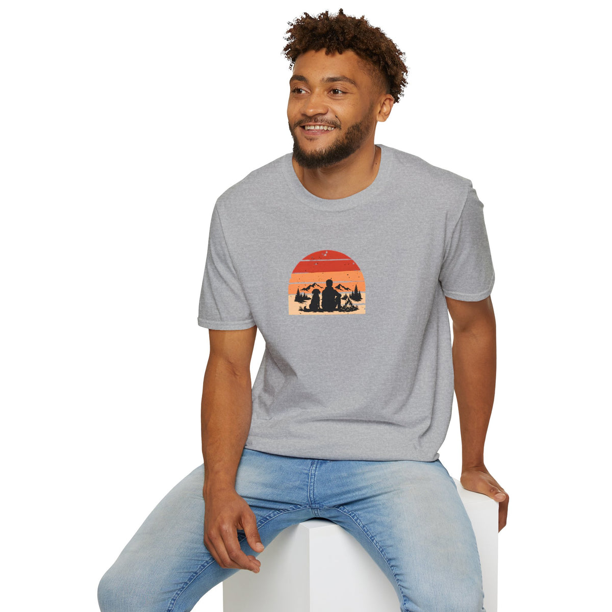 Campfires, Mountains & My Best Friend –  Supersoft Unisex T-Shirt