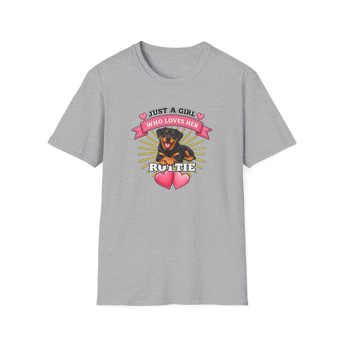 Just a Girl Who Loves Her Rottie –  Supersoft Unisex T-Shirt