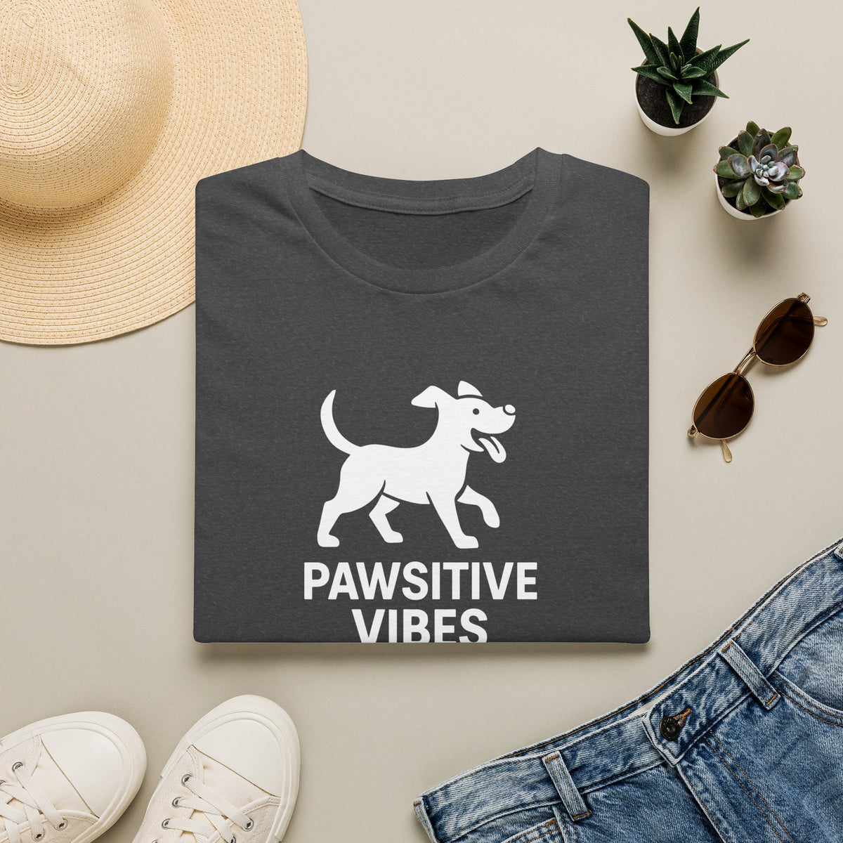 Paw-sitive Vibes Only –  Supersoft Unisex T-Shirt