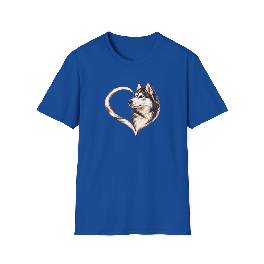 A Heart of Love – Siberian Husky - Supersoft Unisex T-shirt