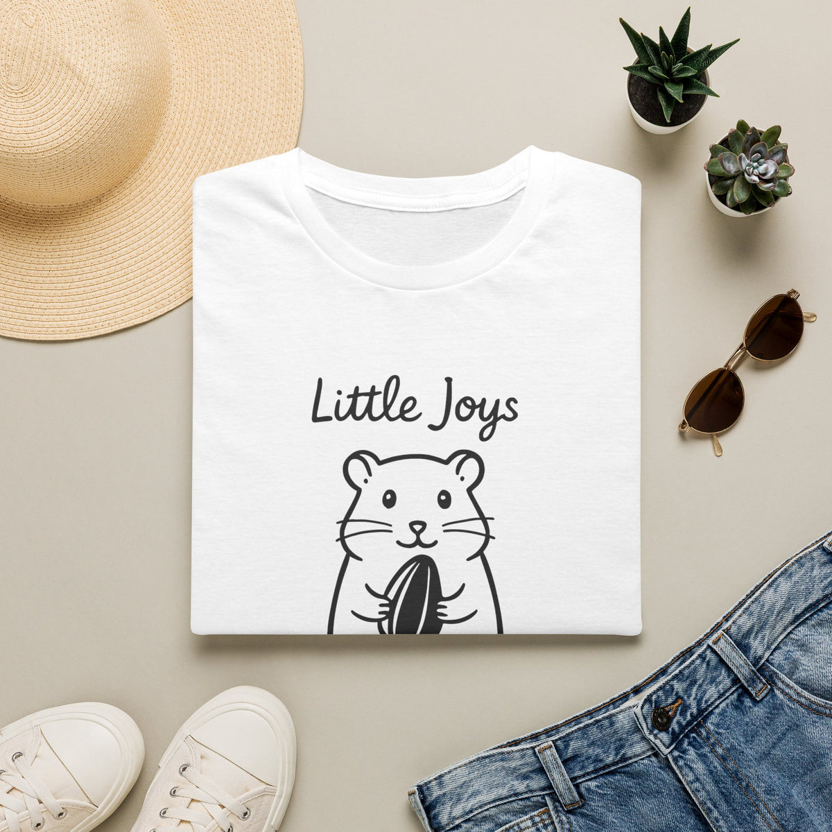 Hamster Silhouette –  Supersoft Unisex T-Shirt