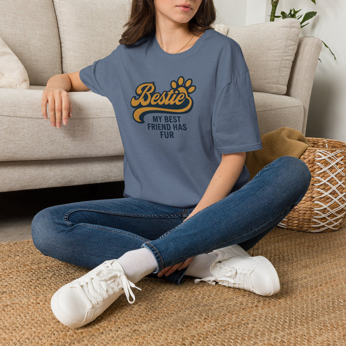 Bestie, My Best Friend Has Fur –  Supersoft Unisex T-Shirt