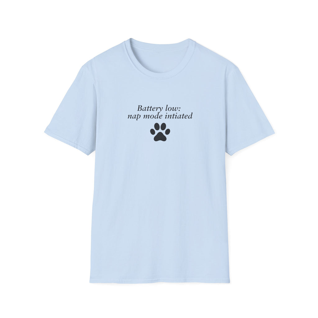 Adopted & Adored – Battery Low: Nap mode Initiated – Supersoft Unisex T-Shirt