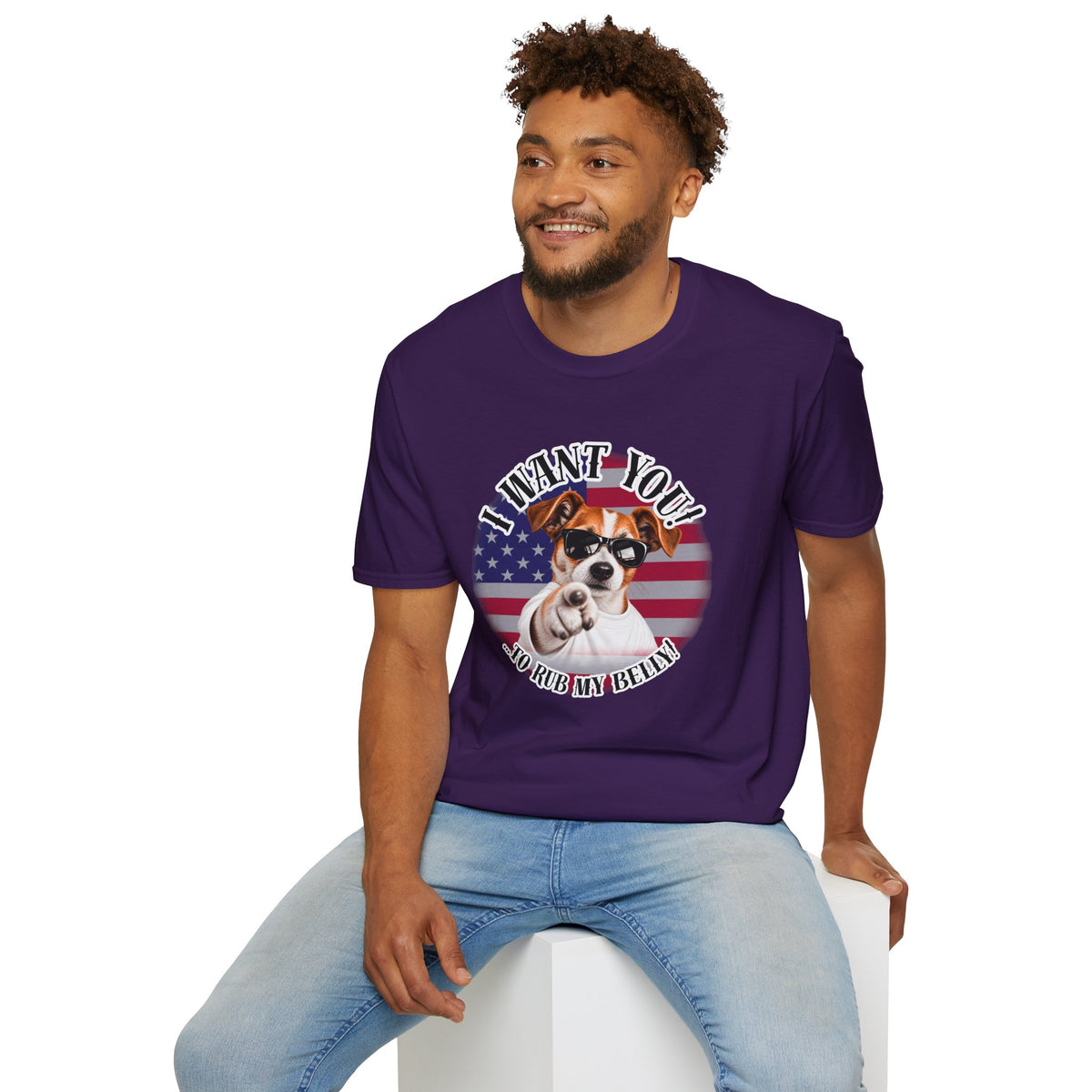 I WANT YOU!...To Rub My Belly! – Jack Russell - Supersoft Unisex T-shirt