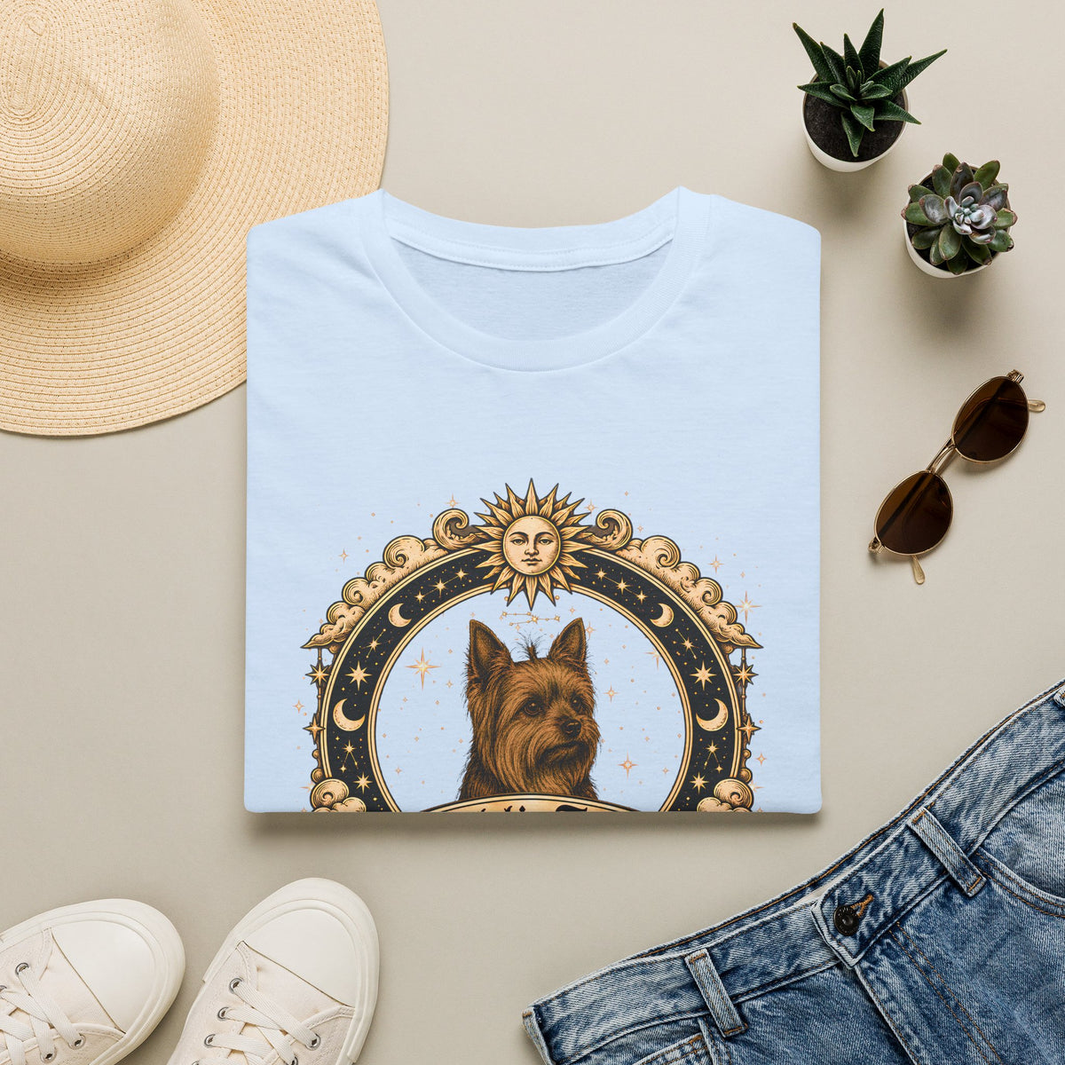 Zodiac Taurus Yorkshire Terrier - Dog Horoscope Star Sign - Supersoft Unisex Funny T-shirt