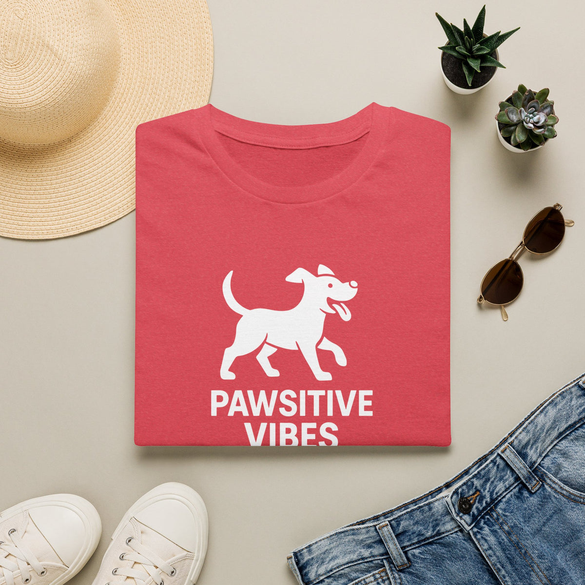 Paw-sitive Vibes Only –  Supersoft Unisex T-Shirt