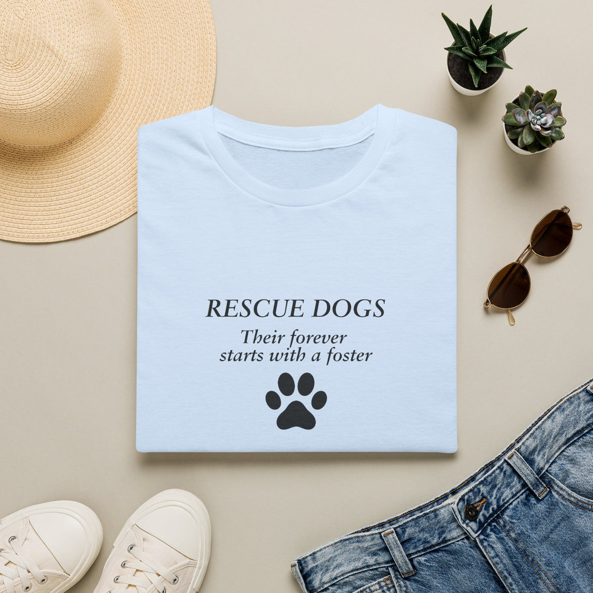 Paw Prints On Our Hearts – Their Forever Starts With A Foster –  Supersoft Unisex T-Shirt