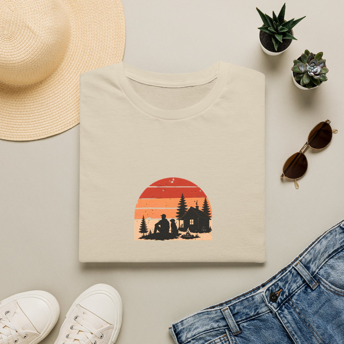Cabin, Campfire & My Best Friend –  Supersoft Unisex T-Shirt