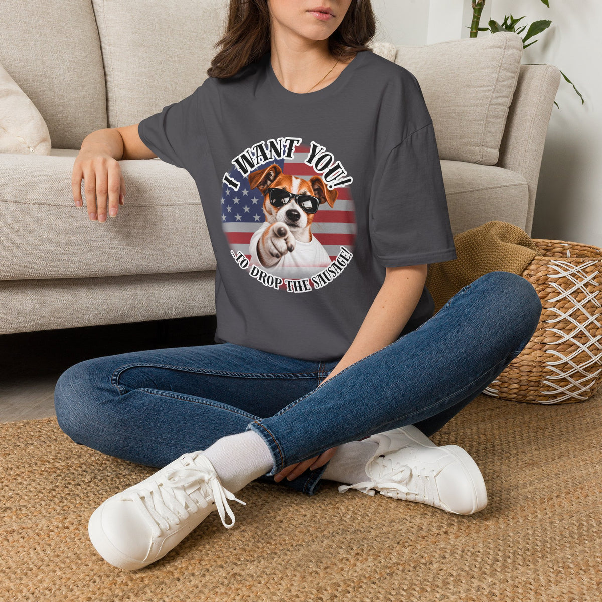 I WANT YOU!...To Drop The Sausage! – Jack Russell - Supersoft Unisex T-shirt