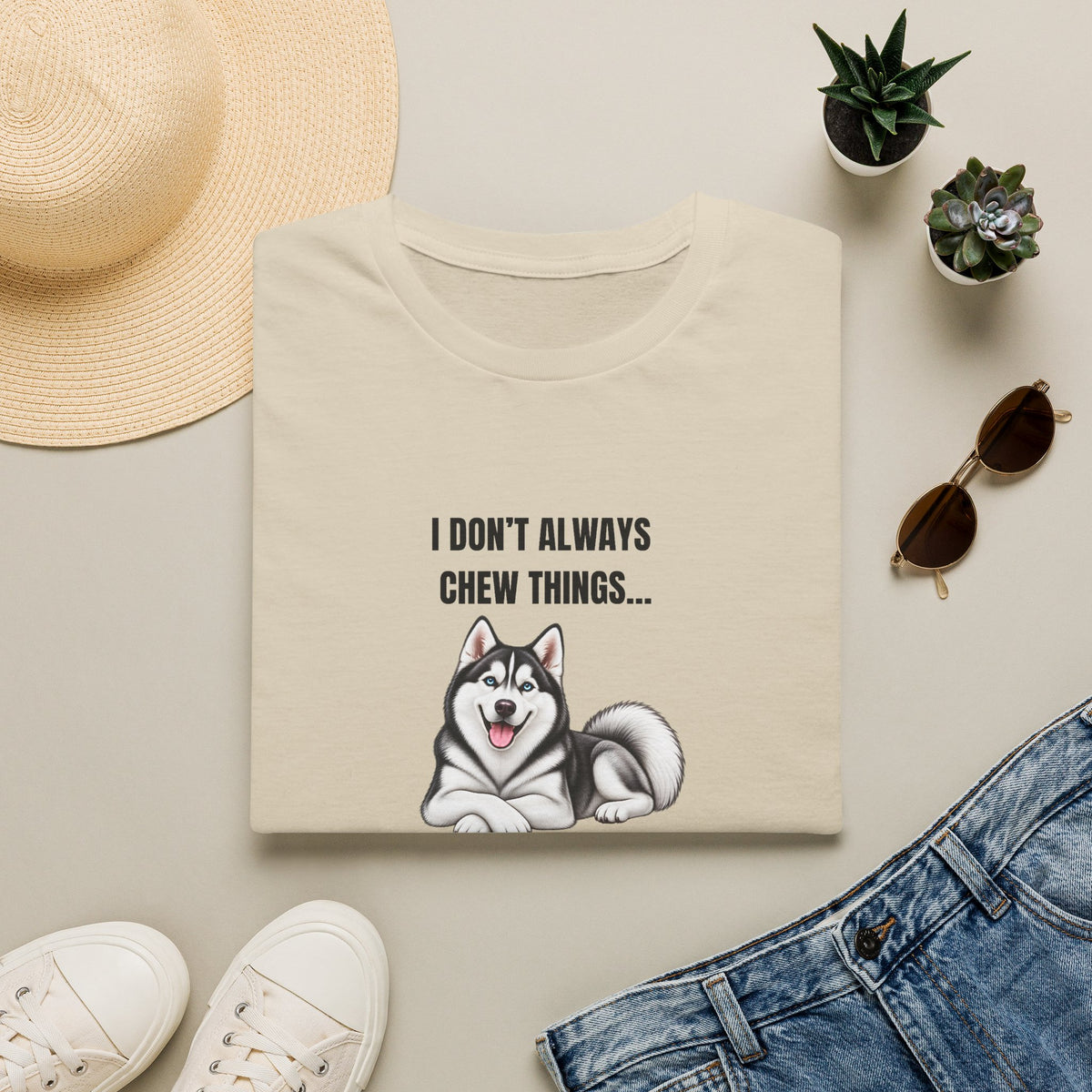 I Don’t Always Chew Things...But When I Do, They’re Expensive - Siberian Husky Supersoft Unisex T-Shirt