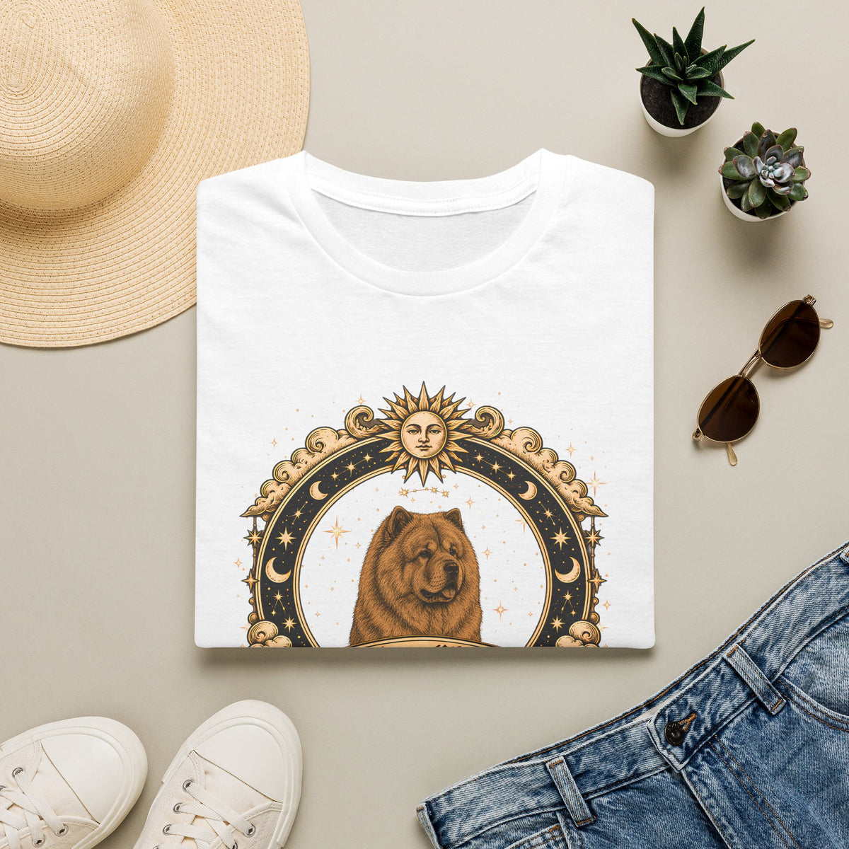Zodiac Aries Chow Chow - Dog Horoscope Star Sign - Supersoft Unisex T-shirt