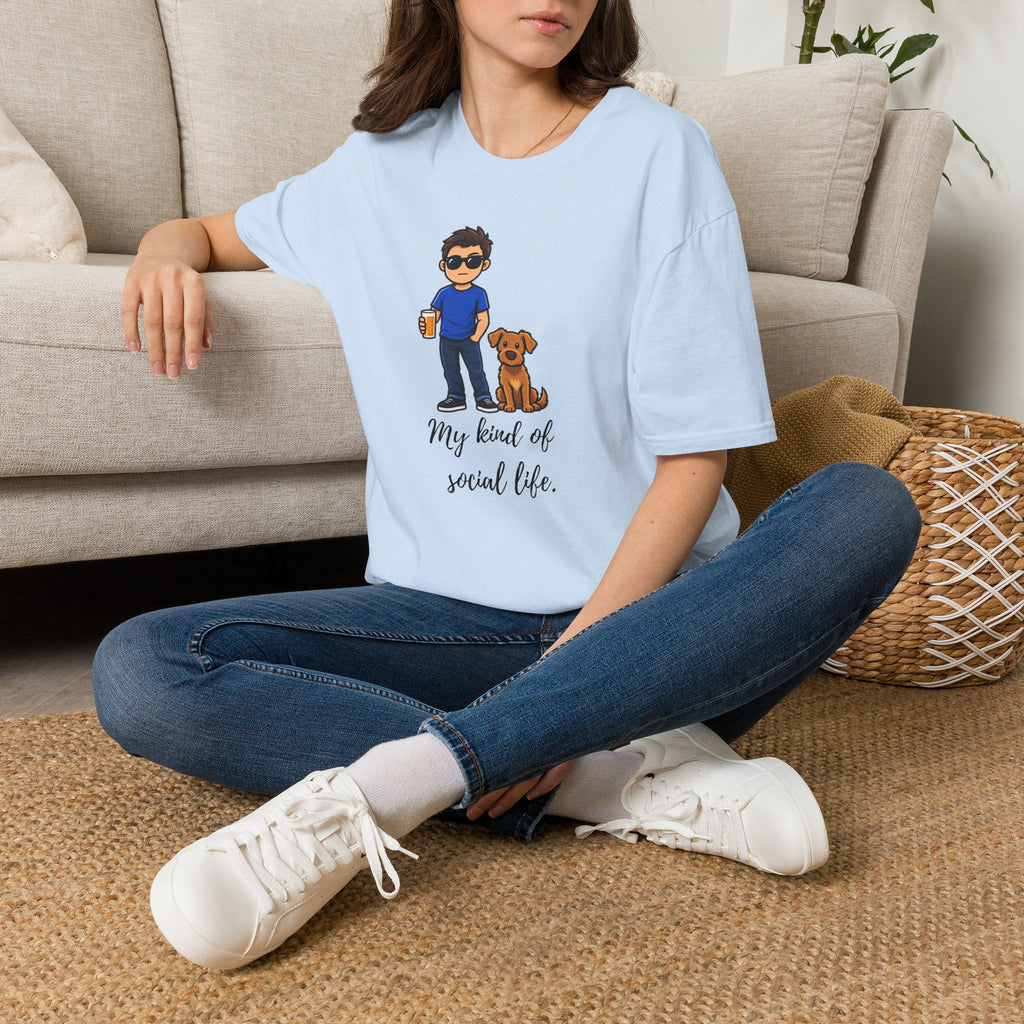 Beer, Dogs and Dudes - My Kind of Social Life - Supersoft Unisex T-shirt