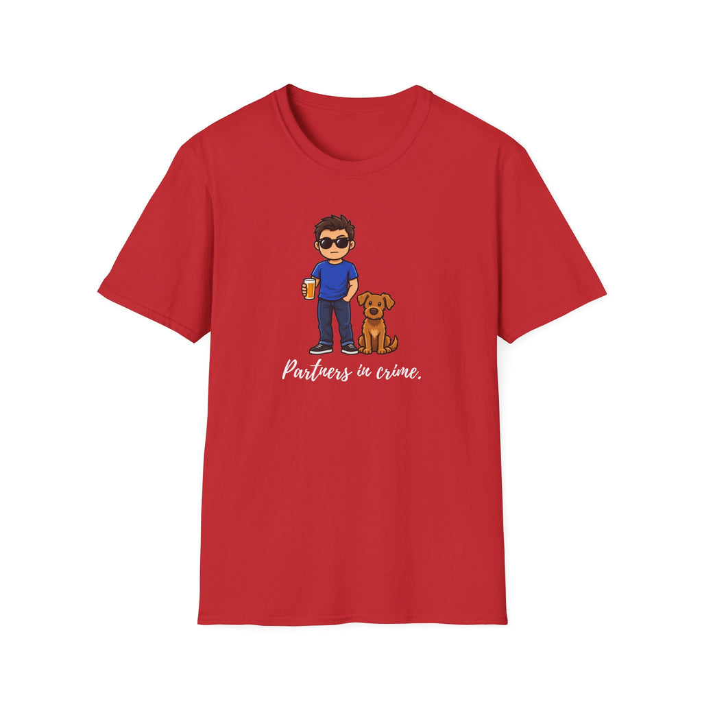Beer, Dogs and Dudes - Partners in Crime - Supersoft Unisex T-shirt
