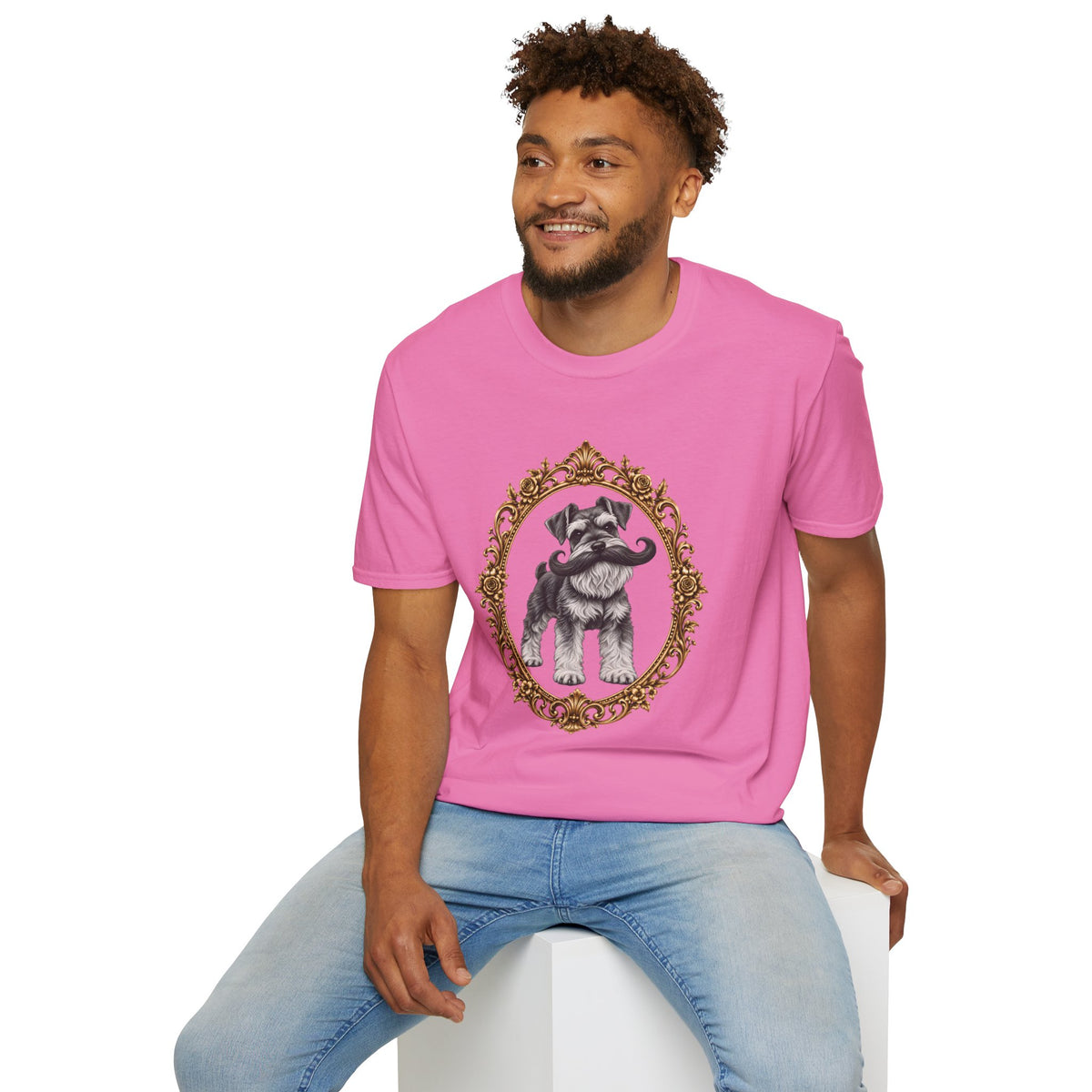 The Distinguished Sir Reginald Whiskers – Miniature Schnauzer - Supersoft Unisex T-shirt