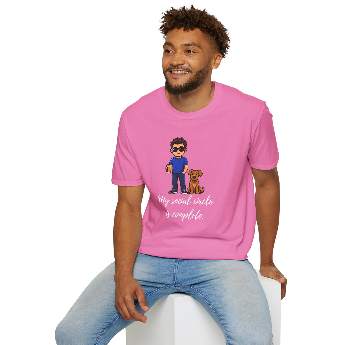 Beer, Dogs and Dudes - My Social Circle Is Complete - Supersoft Unisex T-shirt