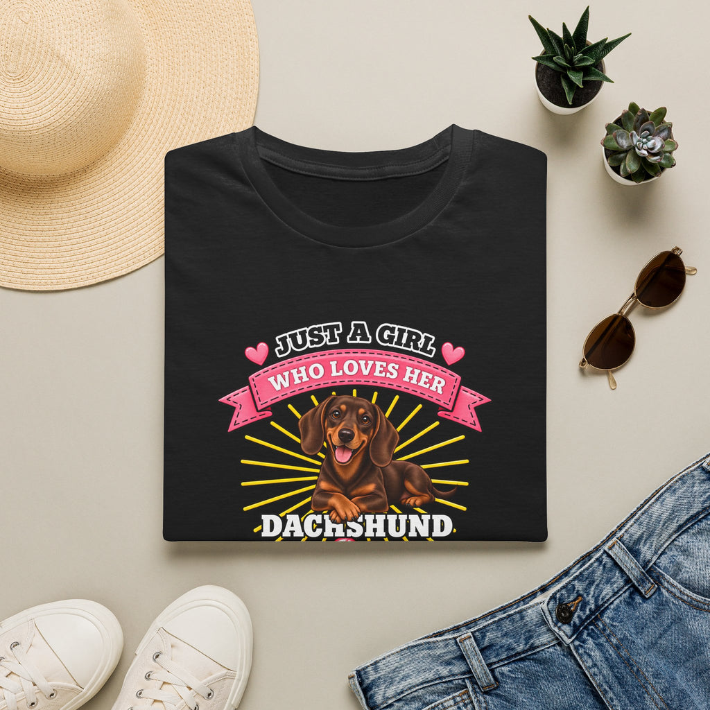 Just a Girl Who Loves Her Dachshund –  Supersoft Unisex T-Shirt
