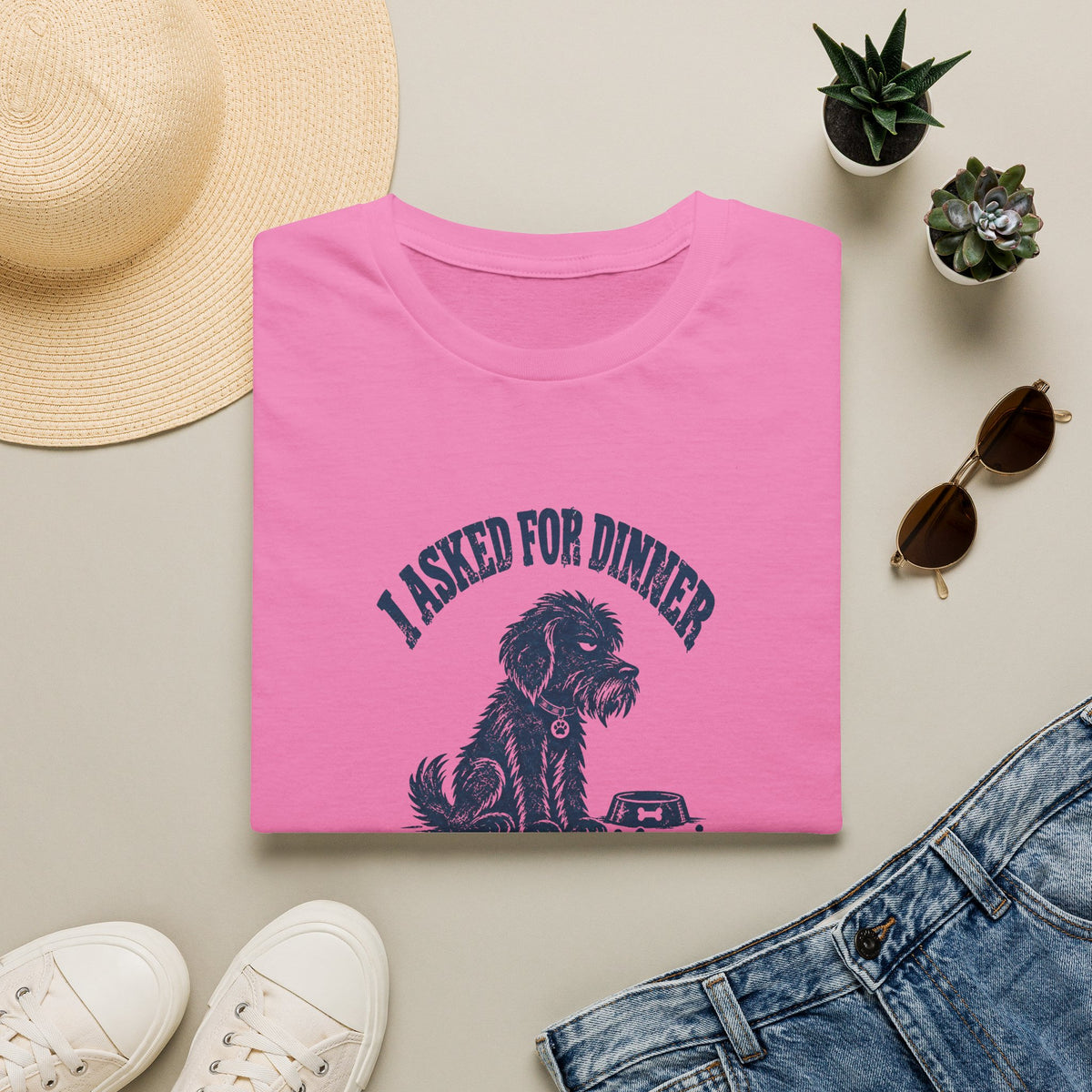 Grumpy Dog - I Asked For Dinner — Supersoft Unisex T-Shirt