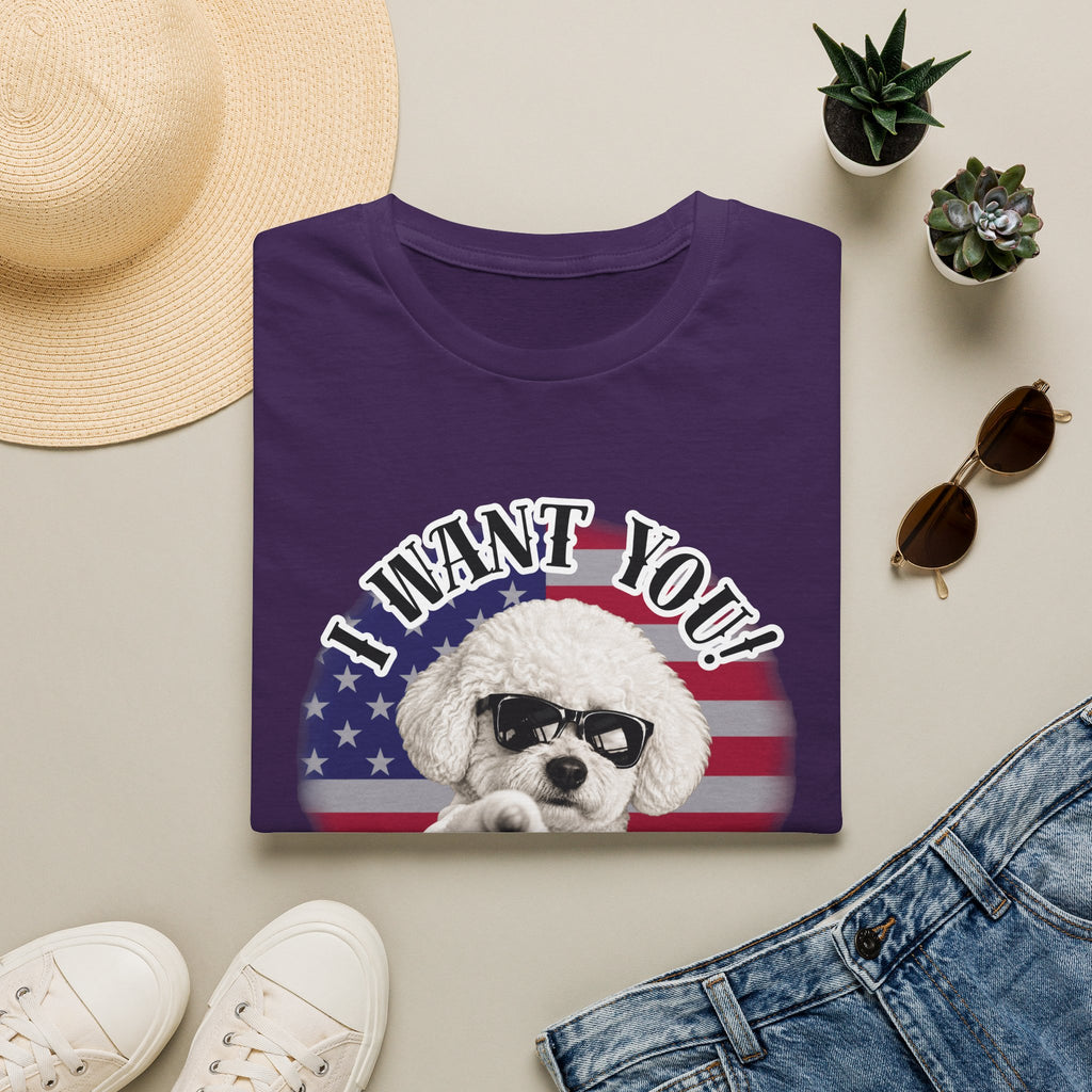 I WANT YOU!...To Throw the Ball! – Bichon Frise - Supersoft Unisex T-shirt