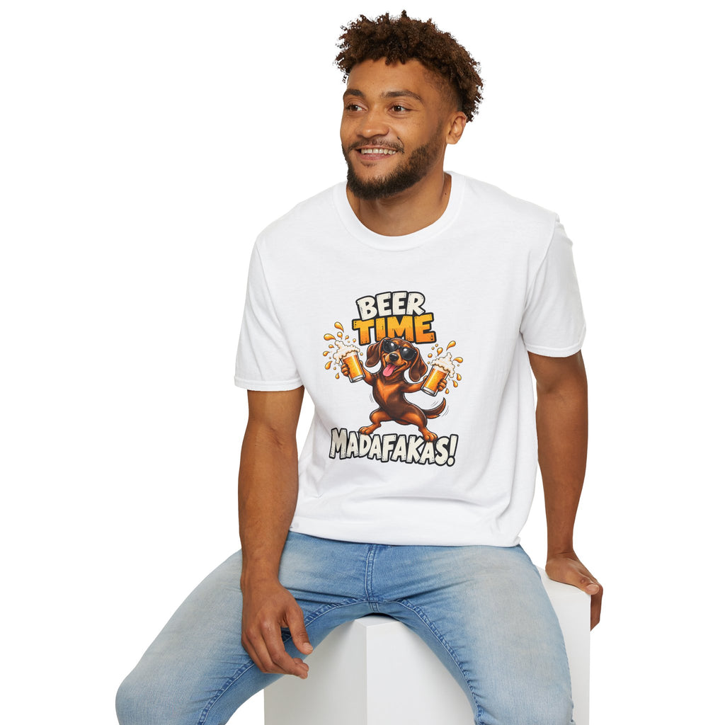 Beer Time, Madafakas! – Dachshund - Supersoft Unisex T-shirt