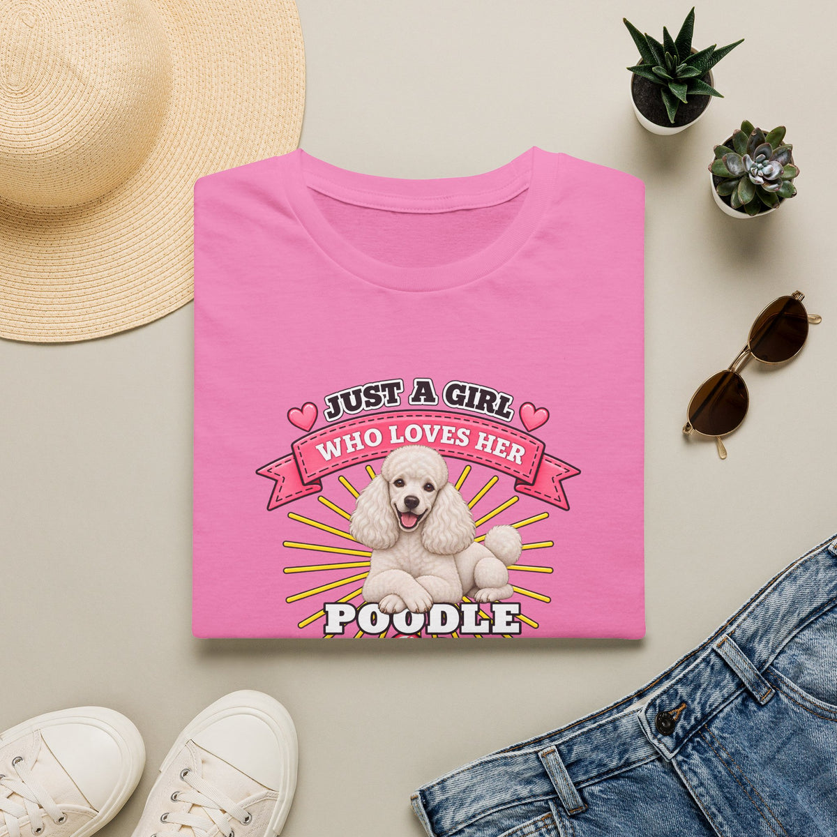 Just a Girl Who Loves Her Poodle –  Supersoft Unisex T-Shirt