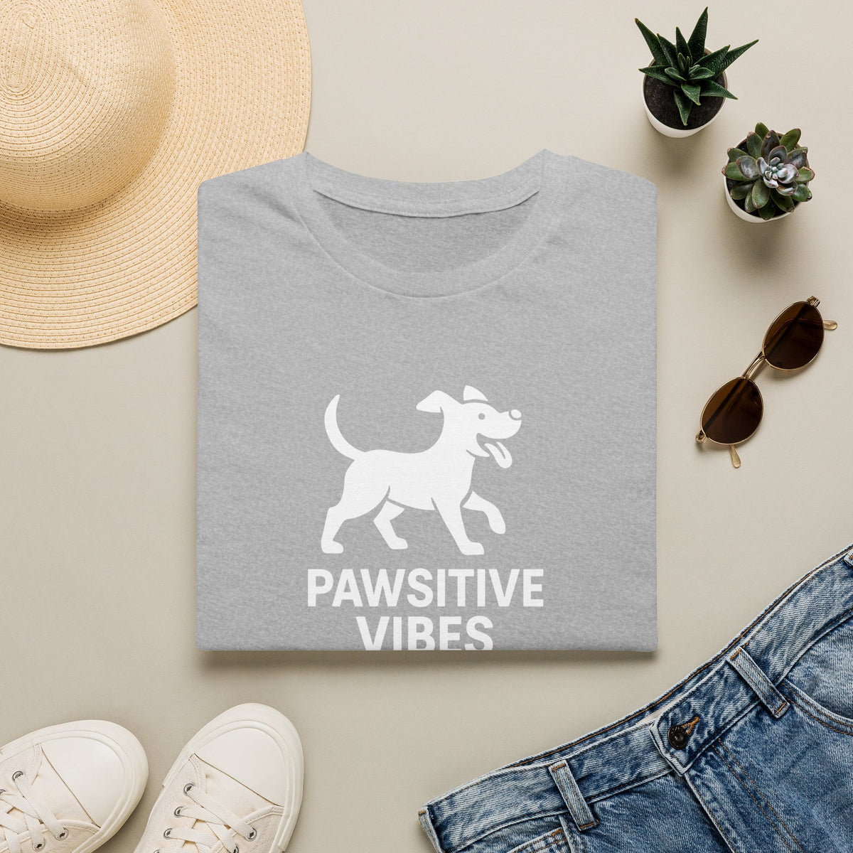 Paw-sitive Vibes Only –  Supersoft Unisex T-Shirt