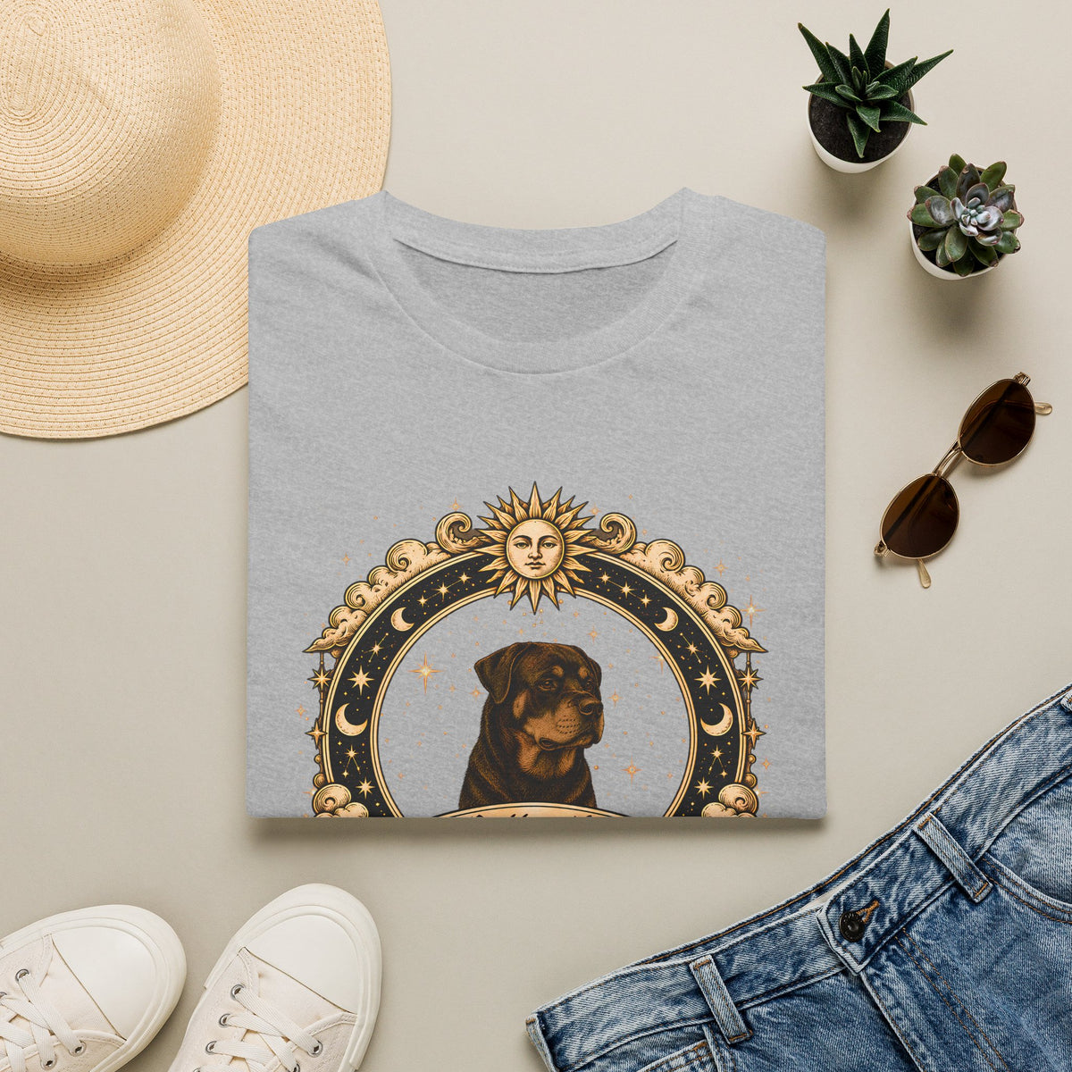 Zodiac Libra Rottweiler - Dog Horoscope Star Sign - Supersoft Unisex Funny T-shirt