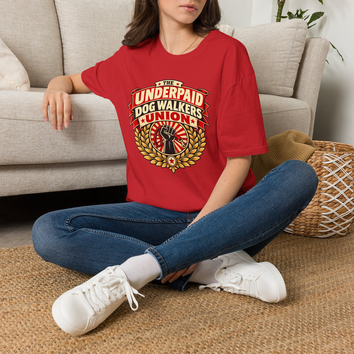 The Underpaid Dog Walkers Union - Supersoft Unisex T-shirt