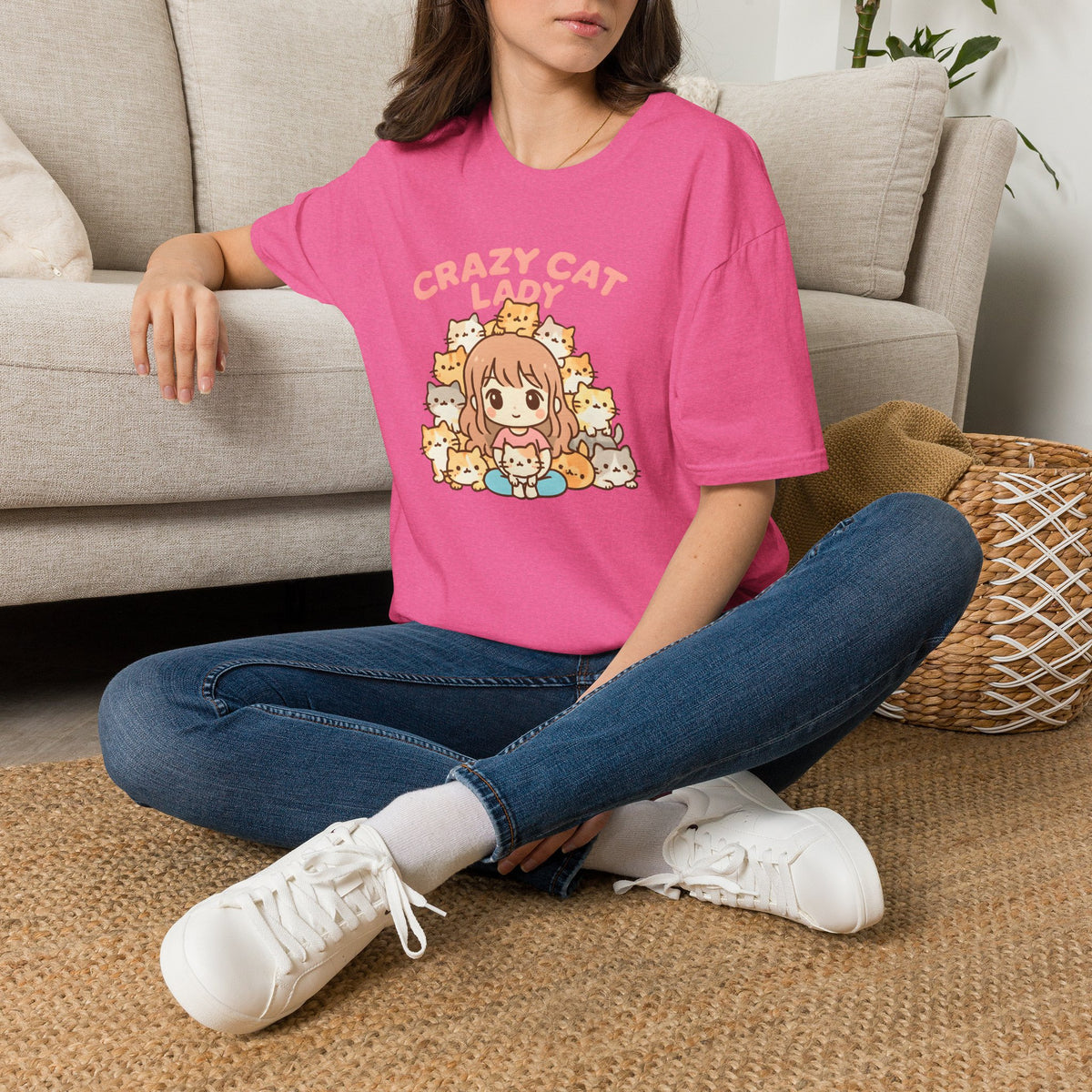 Crazy Cat Lady Cute Kawaii –  Supersoft Unisex T-Shirt