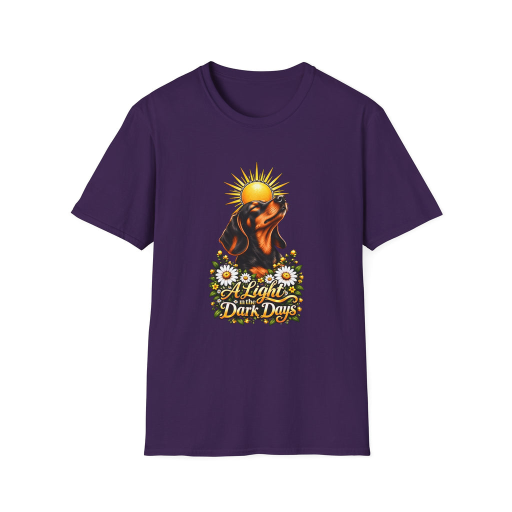 A Light in the Dark days - Dachshund - Supersoft Unisex T-shirt