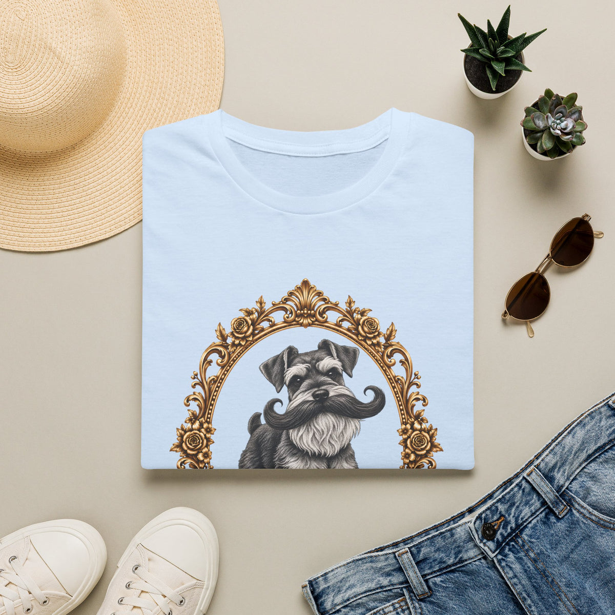 The Distinguished Sir Reginald Whiskers – Miniature Schnauzer - Supersoft Unisex T-shirt