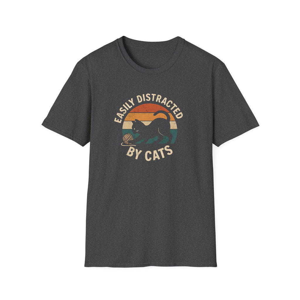 Easily Distracted by Cats –  Supersoft Unisex T-Shirt