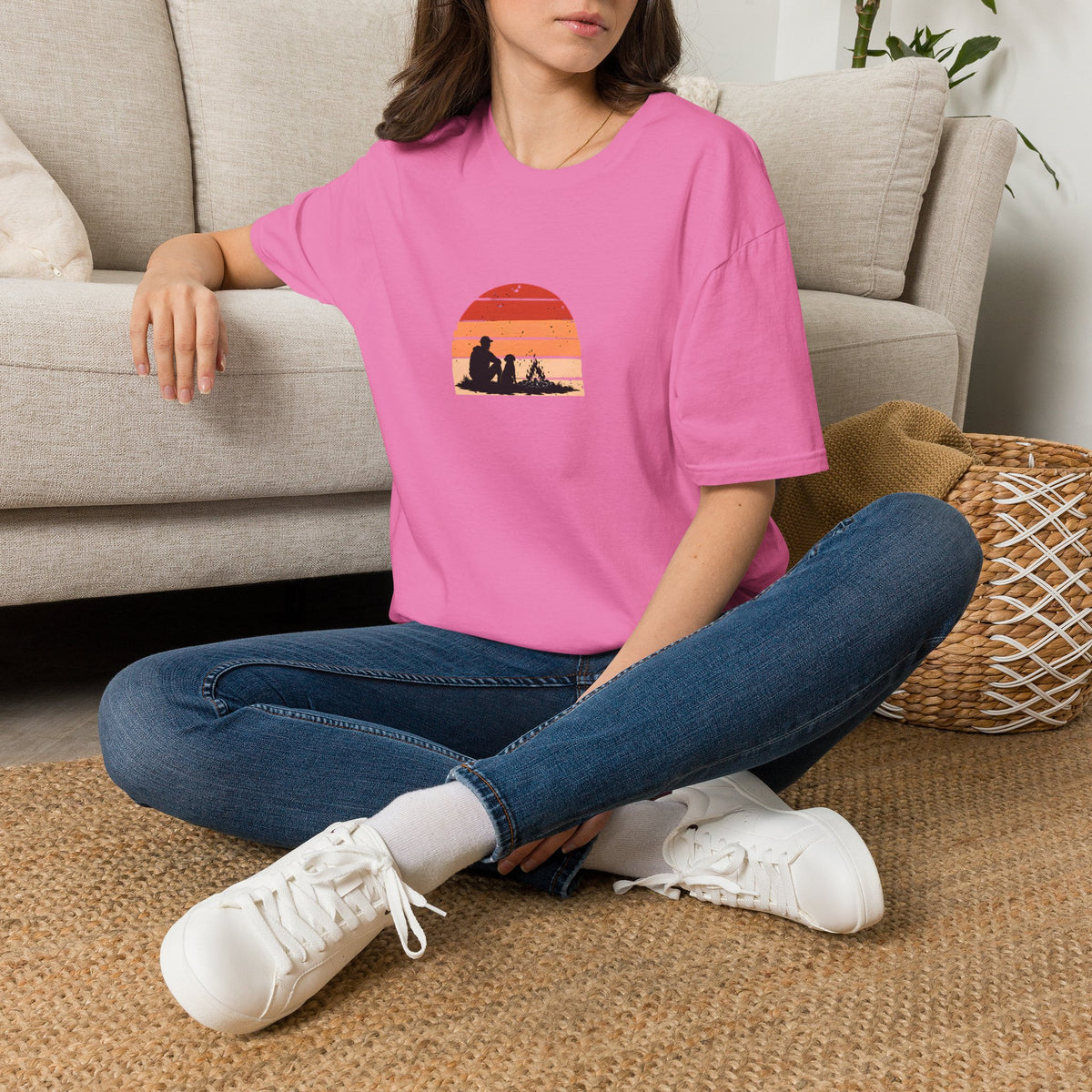 Campfire, Dog & Absolutely Nowhere Else to Be –  Supersoft Unisex T-Shirt