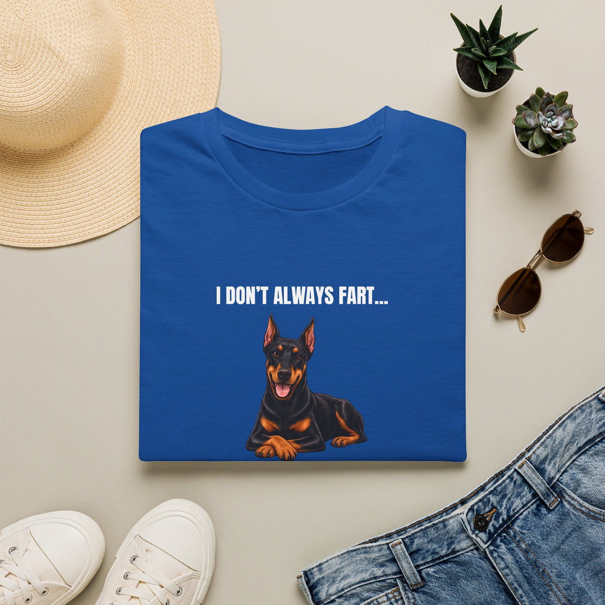 I Don’t Always Fart...But When I Do, I Look At You Accusingly - Doberman Supersoft Unisex T-Shirt