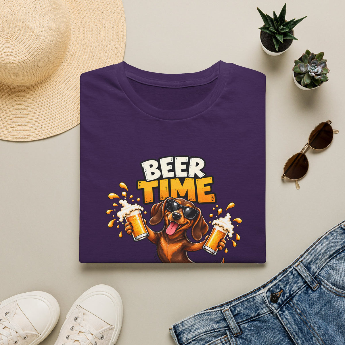 Beer Time, Madafakas! – Dachshund - Supersoft Unisex T-shirt