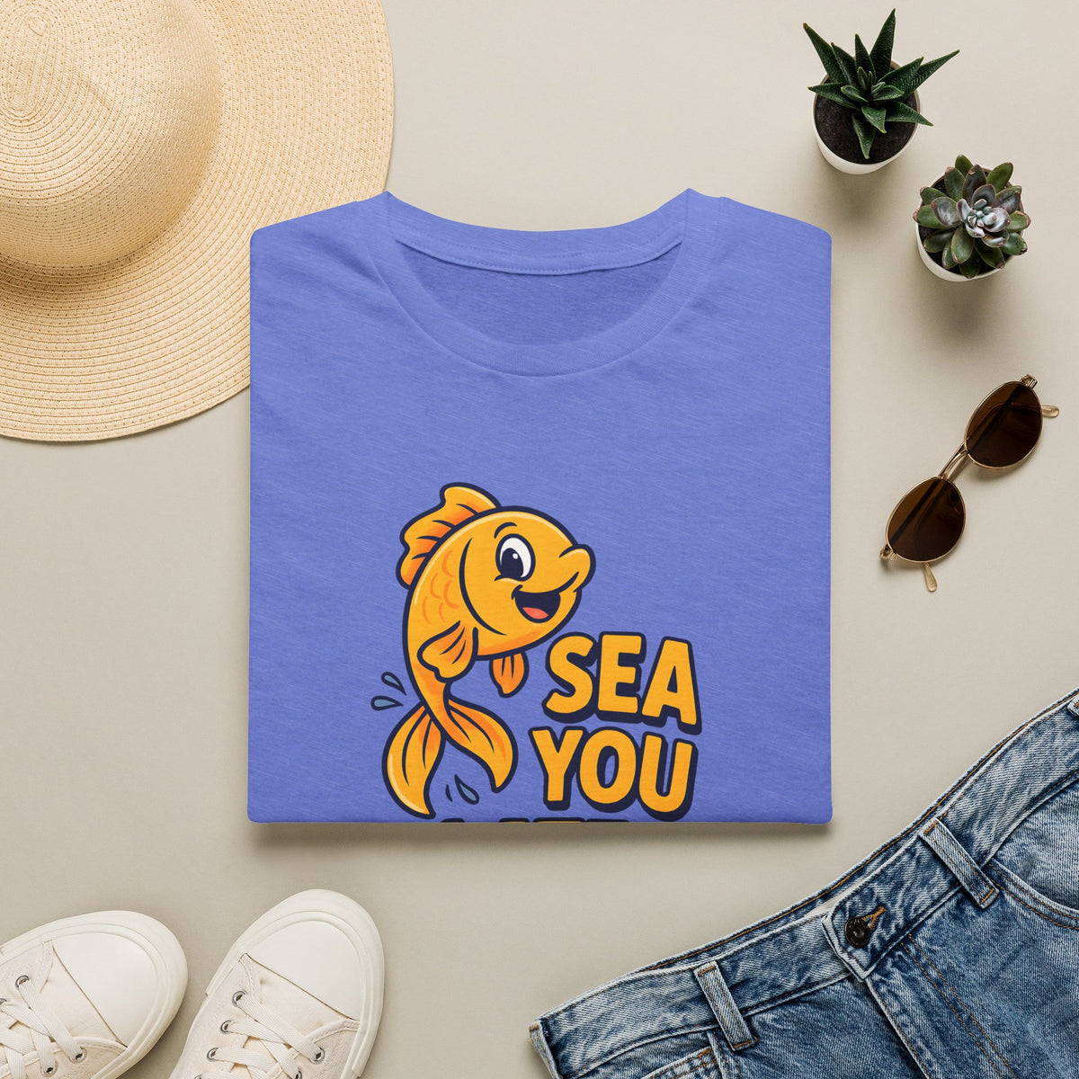 Sea You Later Fish –  Supersoft Unisex T-Shirt