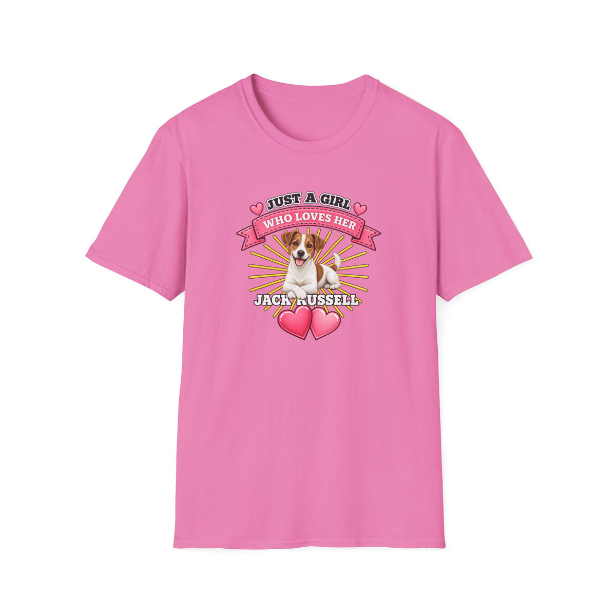 Just a Girl Who Loves Her Jack Russell –  Supersoft Unisex T-Shirt