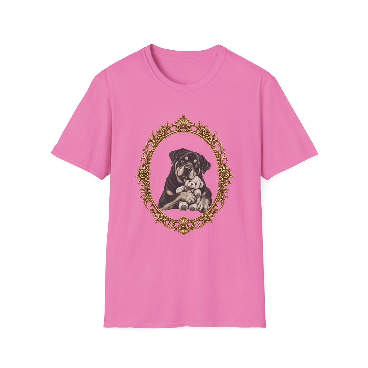 The Gentle Giant – Rottweiler & Teddy Bear - Supersoft Unisex T-shirt