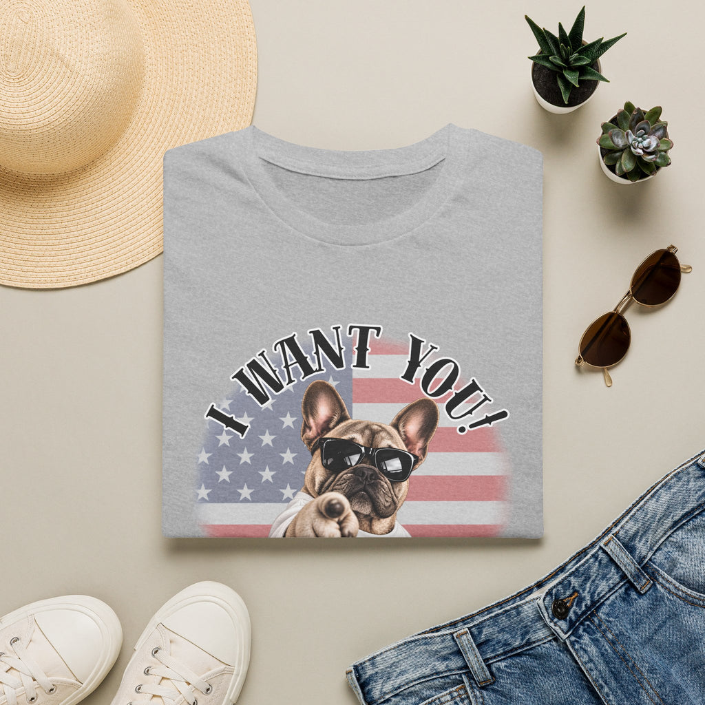 I WANT YOU!...To Rub My Belly! – French Bulldog - Supersoft Unisex T-shirt