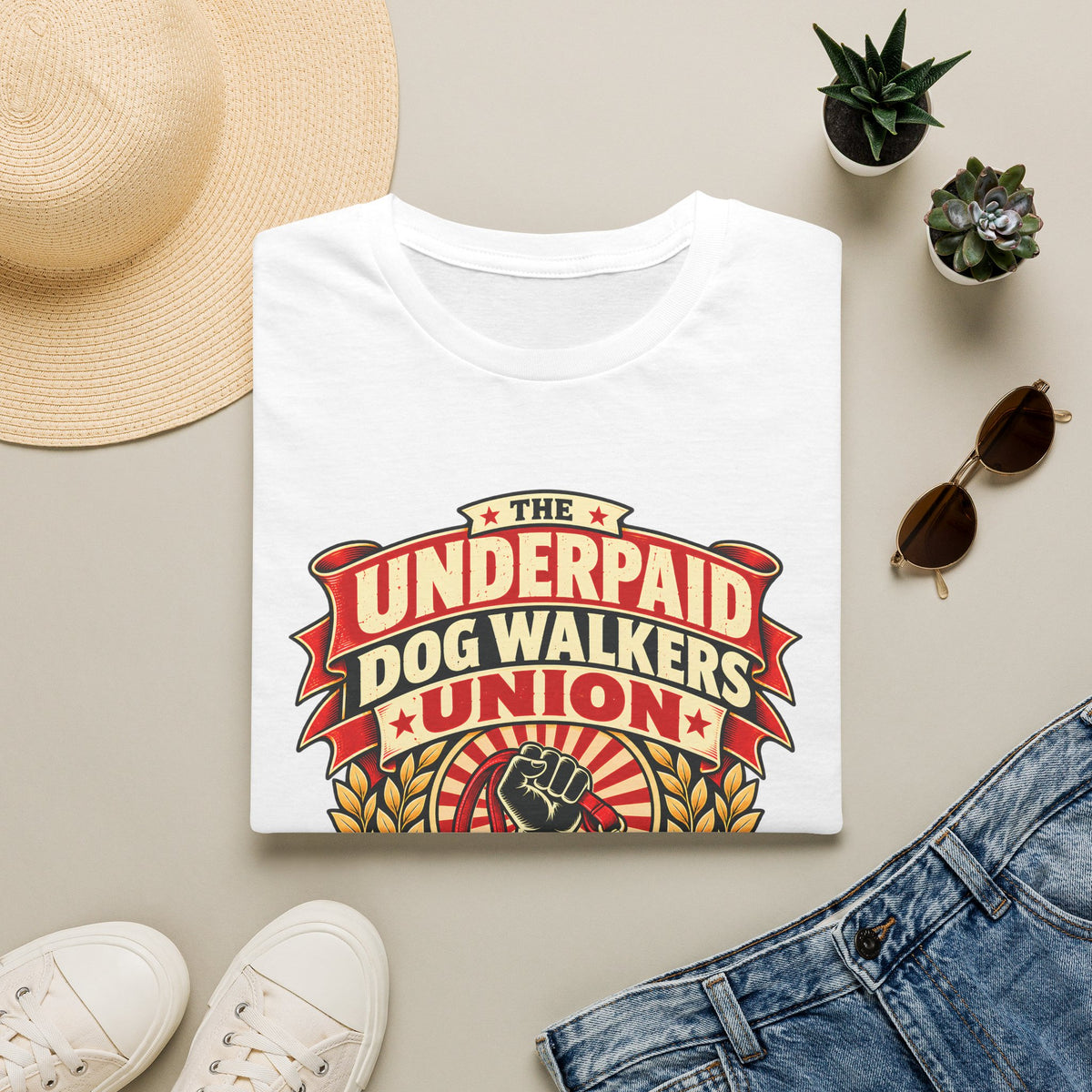 The Underpaid Dog Walkers Union - Supersoft Unisex T-shirt