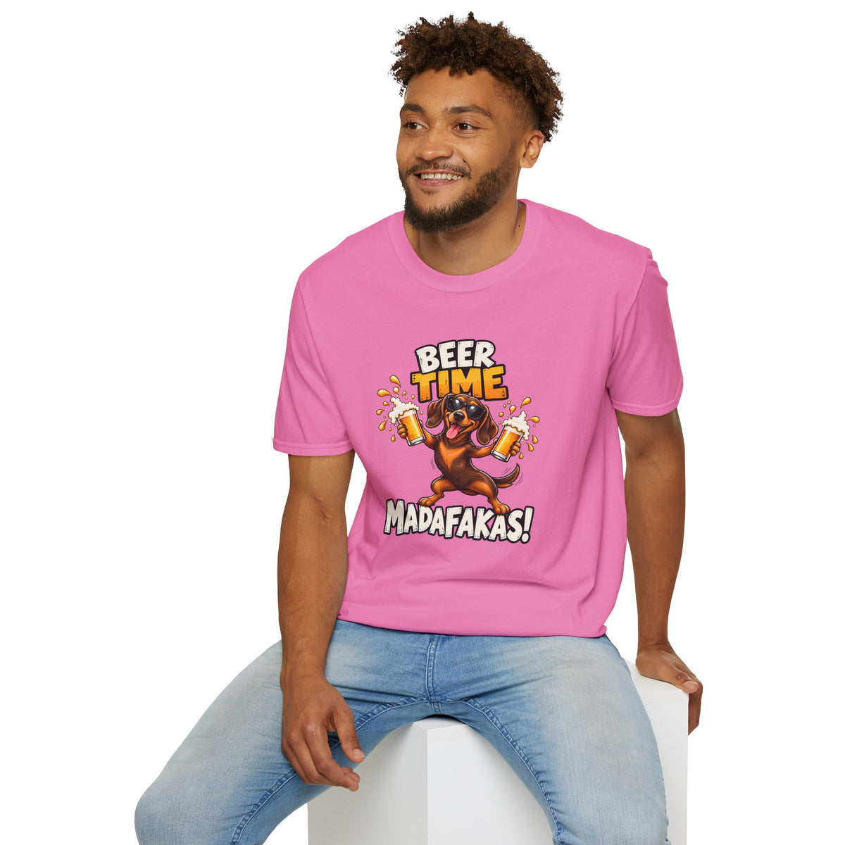Beer Time, Madafakas! – Dachshund - Supersoft Unisex T-shirt