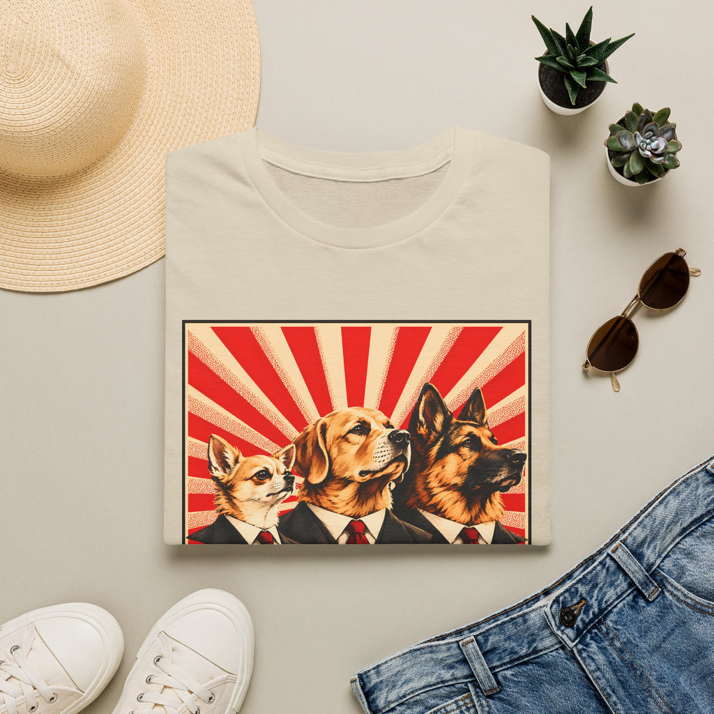 The Pawletariat Shall Rise! – United We Bark, Divided We Beg! - Supersoft Unisex T-shirt