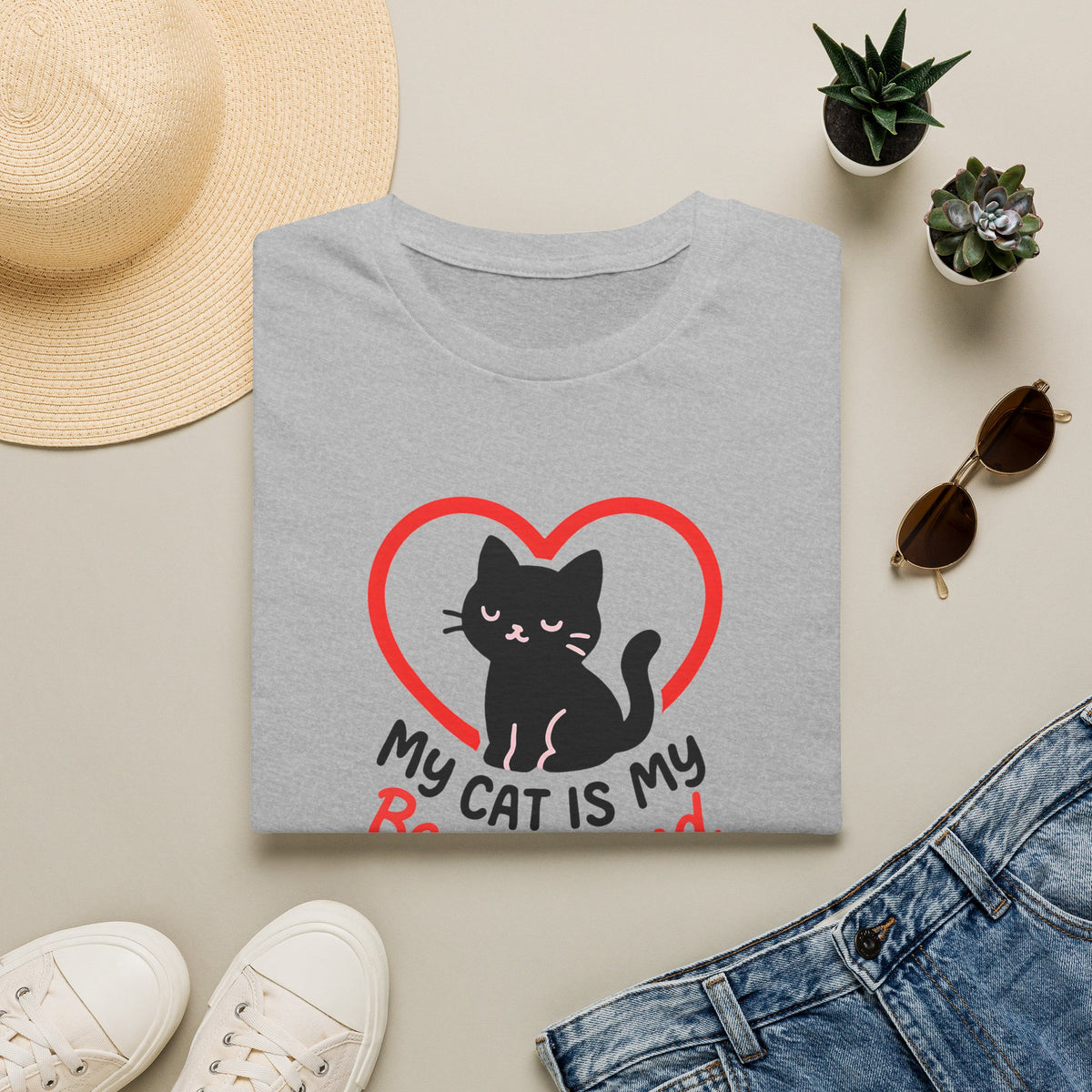 My Cat Is My Best Friend Cat –  Supersoft Unisex T-Shirt