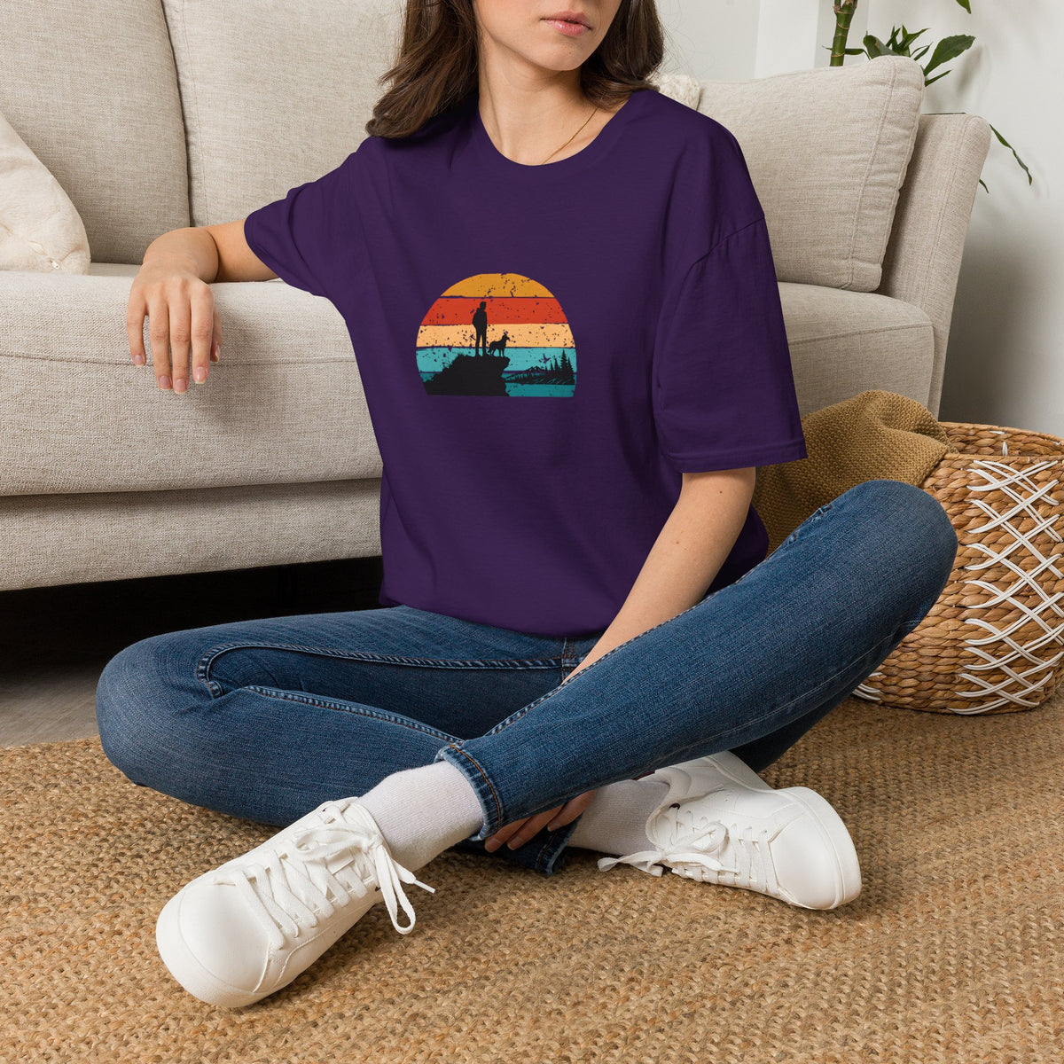 The Best View Comes With a Dog –  Supersoft Unisex T-Shirt