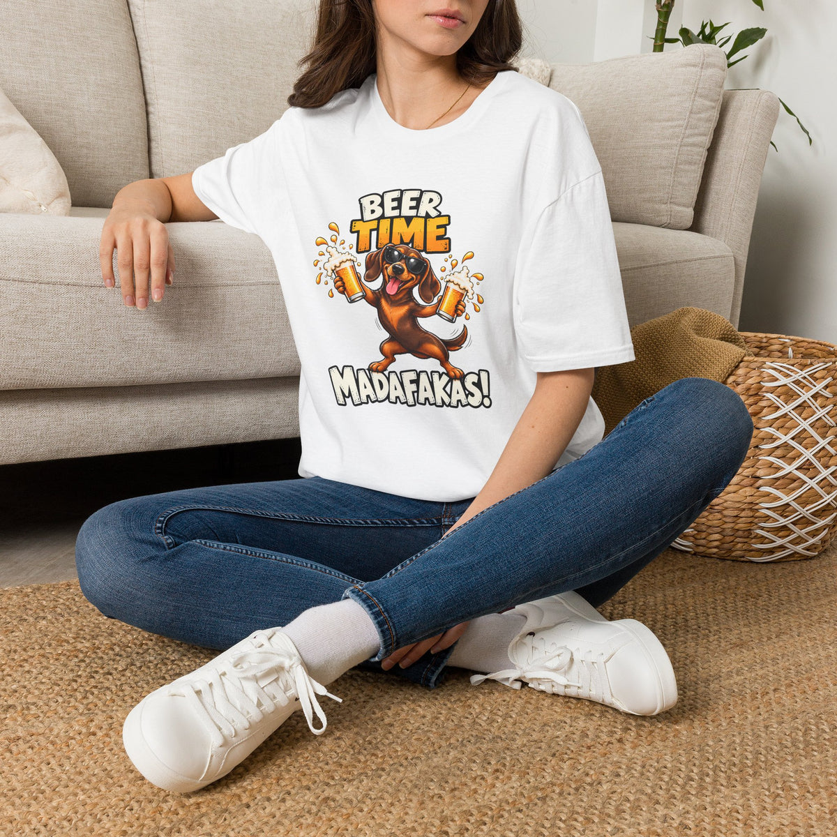 Beer Time, Madafakas! – Dachshund - Supersoft Unisex T-shirt