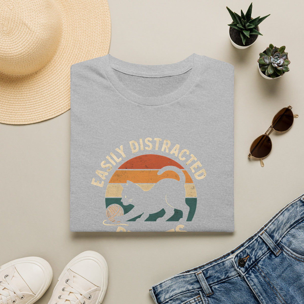 Easily Distracted by Cats –  Supersoft Unisex T-Shirt