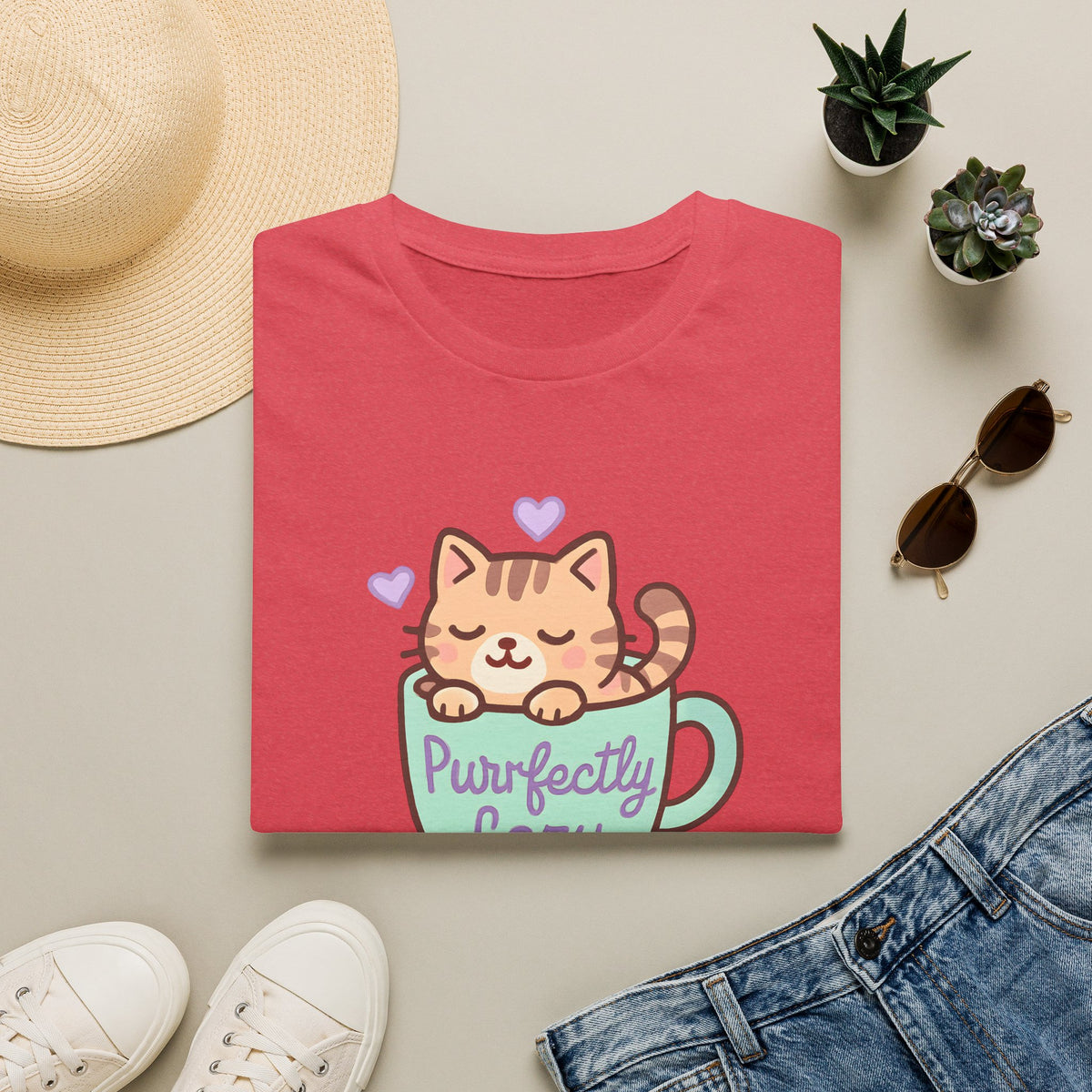 Purfectly Lazy Cat –  Supersoft Unisex T-Shirt